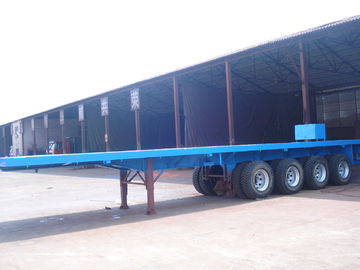 China Container die 4 As Semi Aanhangwagen, 50 Ton 60 Ton 45 laden Flatbed Aanhangwagen van Voet/40 Voet leverancier