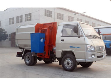 China FOTON 4X2 2000 Liter Kleine Dumpster-Vuilnisauto, 6 Wielen2cbm Minivuilnisauto leverancier