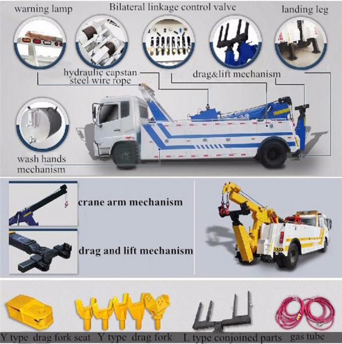 Van het Slepenvrachtwagens 8X4 van de weg Zwaar Redding Dieseltype/Handtransmissietype