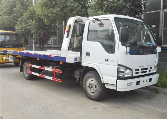 kopen Kleine het Slepenvrachtwagen van ISUZU 4x2, 6 Wielen Vrachtwagen van 3 Ton Flatbed Wrecker voor Twee/Drie Auto's online vervaardiging