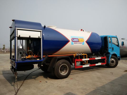 kopen HOWO 4X2 12000 LPG-van de Gasliter Vrachtwagen, 12cbm 6 Ton van het Bobtailpropaan de Vrachtwagen online vervaardiging